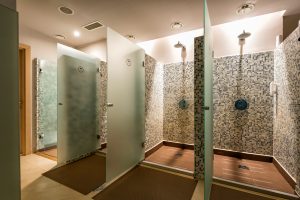 Shower room at wellness center